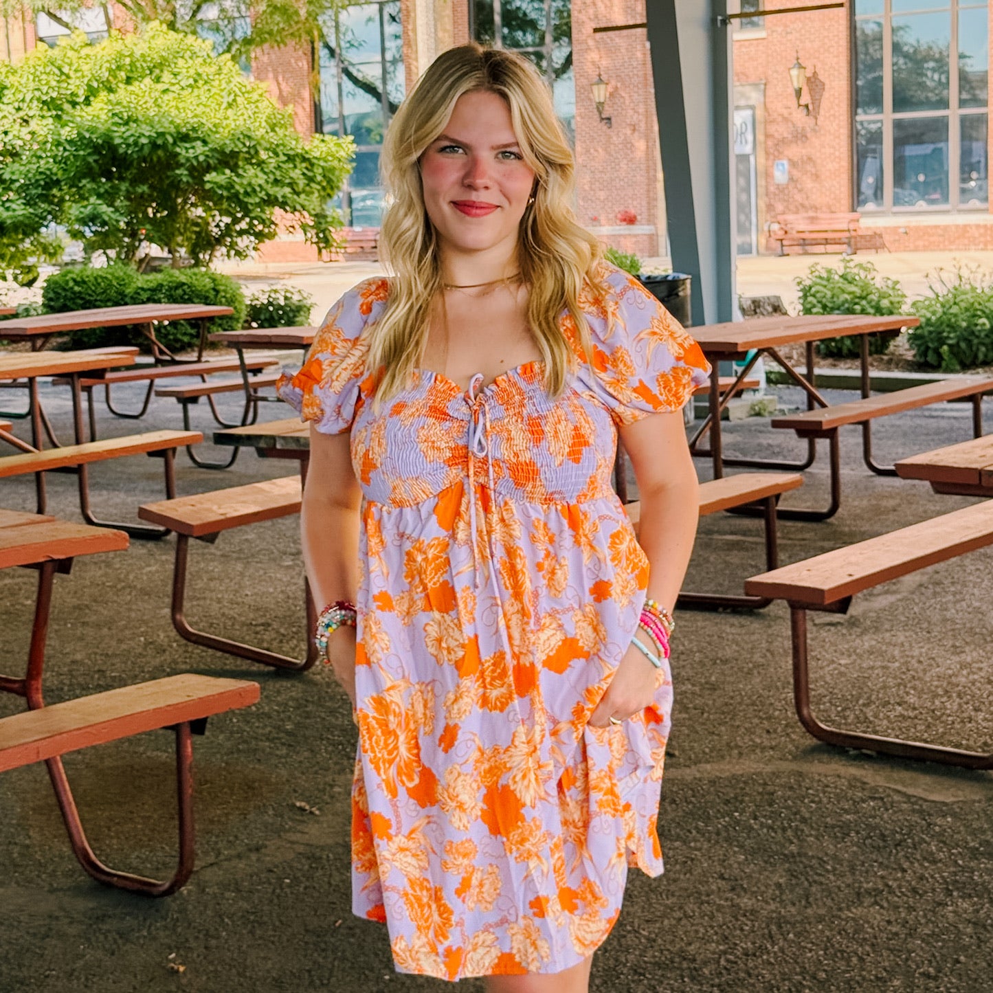 Sweetheart Floral Mini Dress