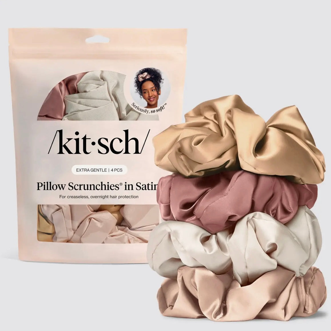 / Kit•sch / Pillow Scrunchies® in Satin-4pk