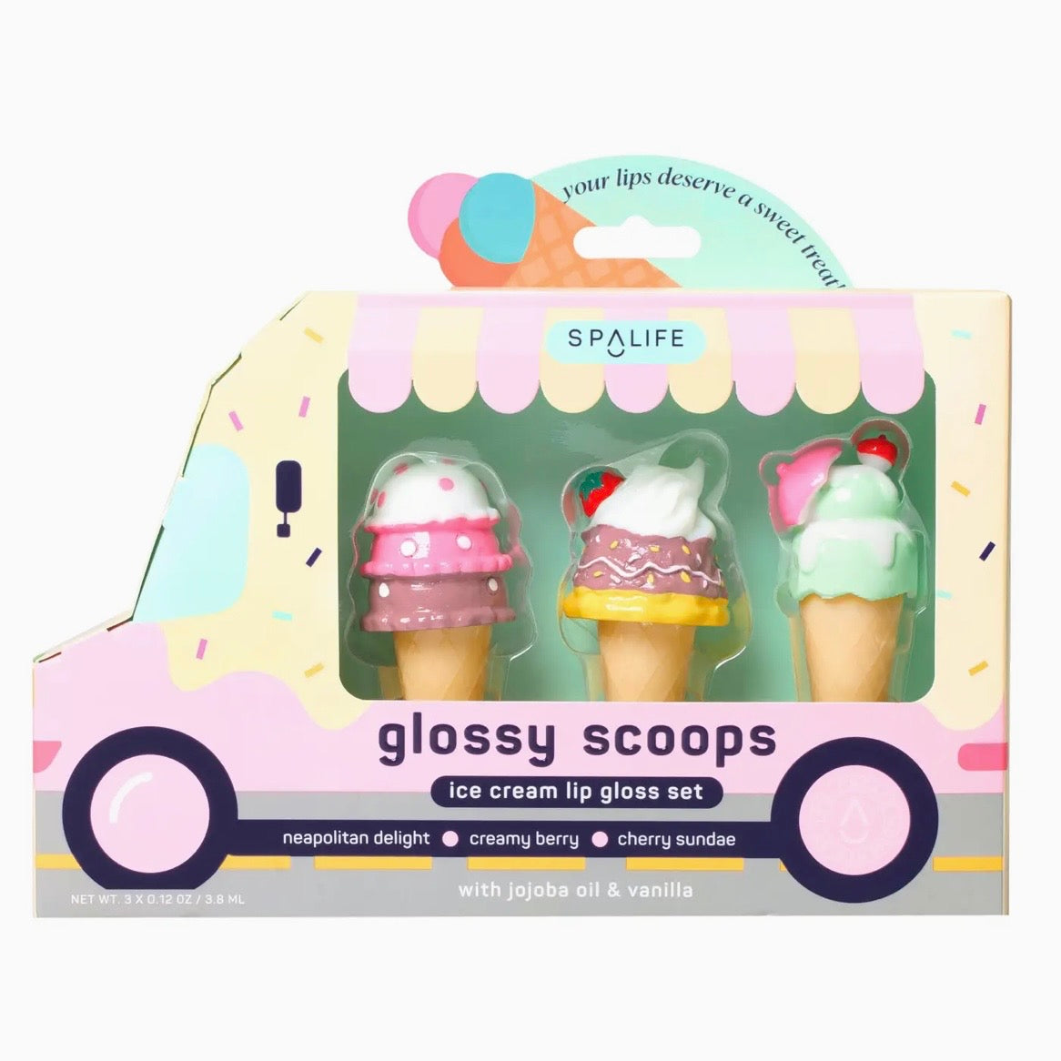 Glossy Scoops Ice Cream Lip Gloss Trio