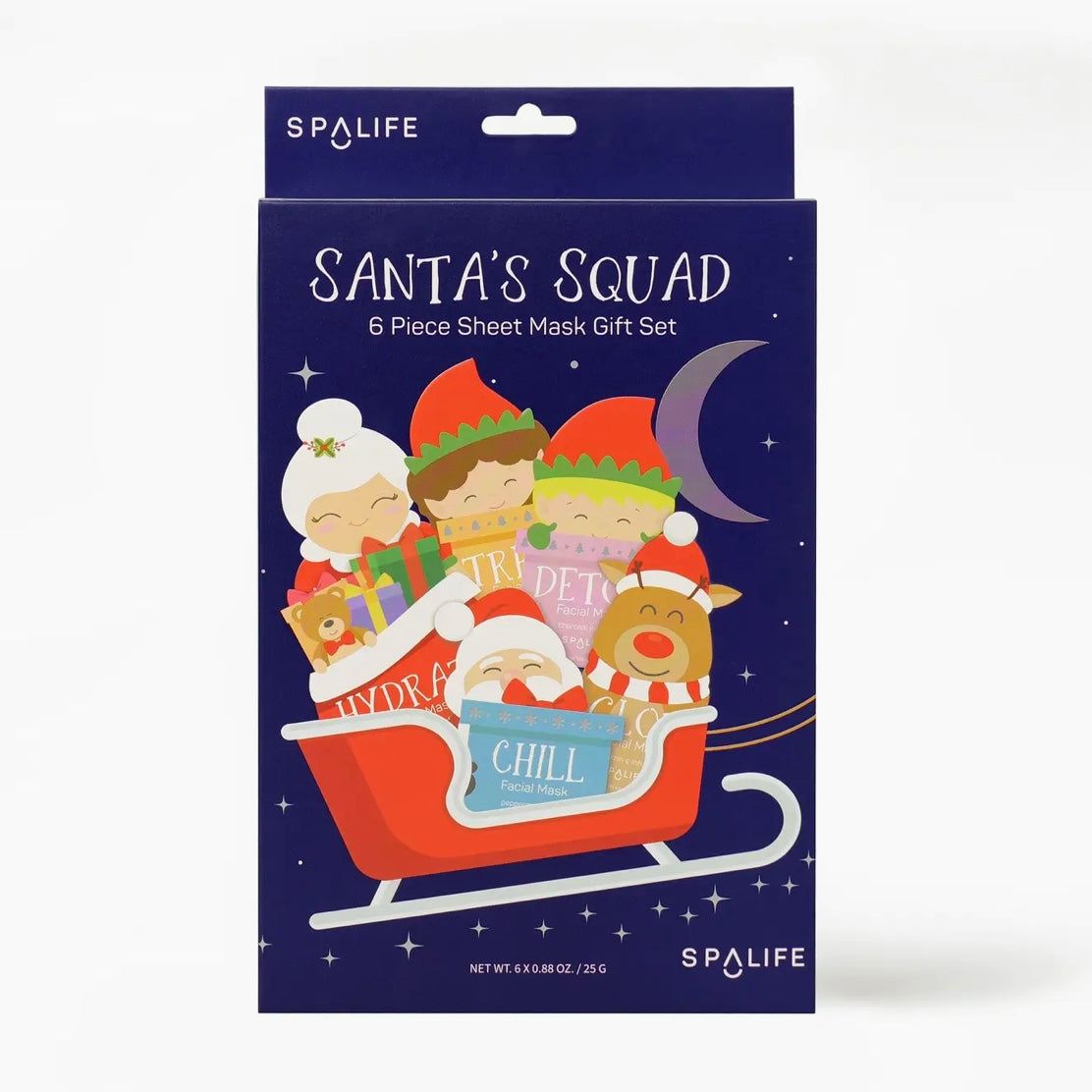 Santa's Squad 6 Piece Sheet Mask Gift Set