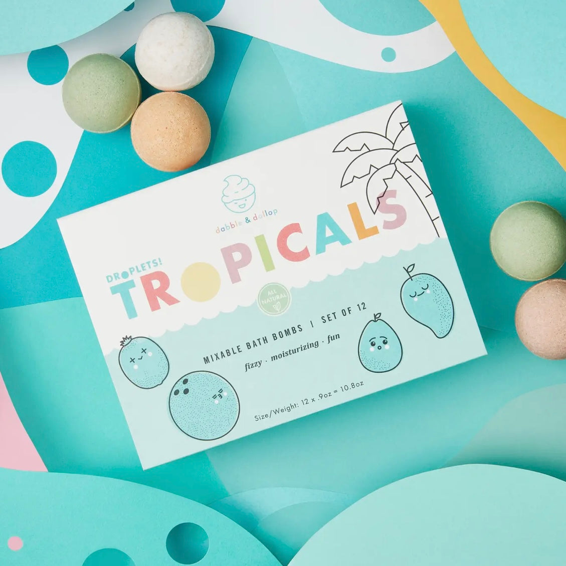 All-Natural Mini Tropical Bath Bombs