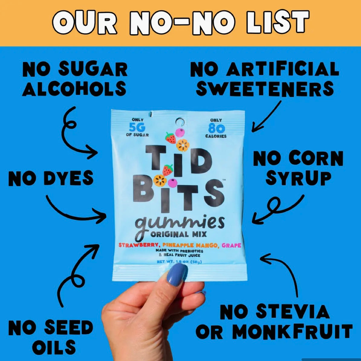 TiDBiTS Original Mix Prebiotic Gummy Candy