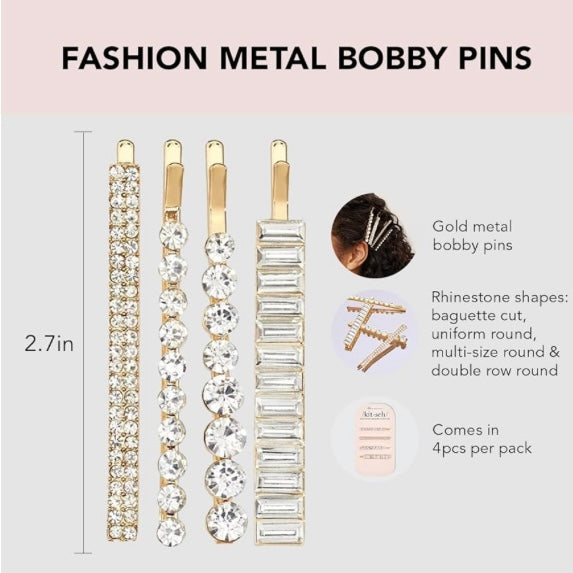 / Kit • sch / Metal Rhinestone Bobby Pin Set