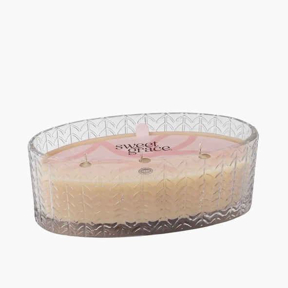 Sweet Grace Oval Glass Candle