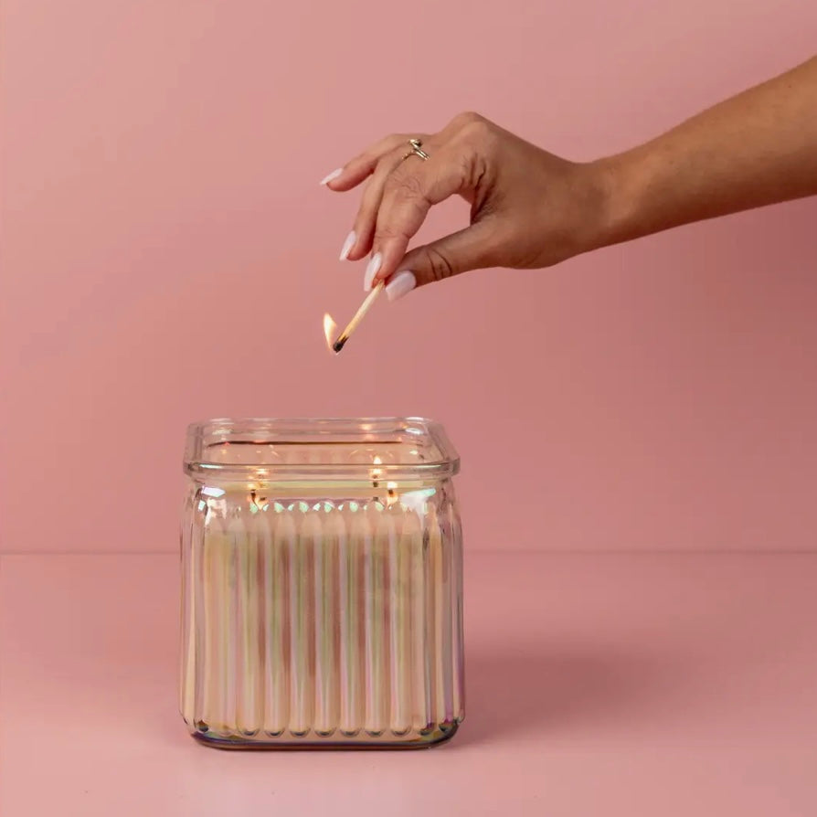Sweet Grace Iridescent Glass Candle