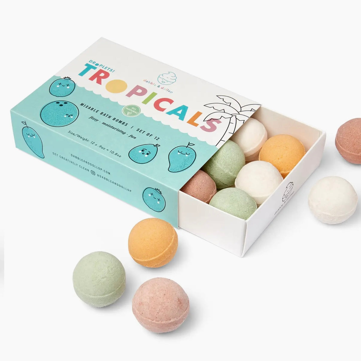 All-Natural Mini Tropical Bath Bombs
