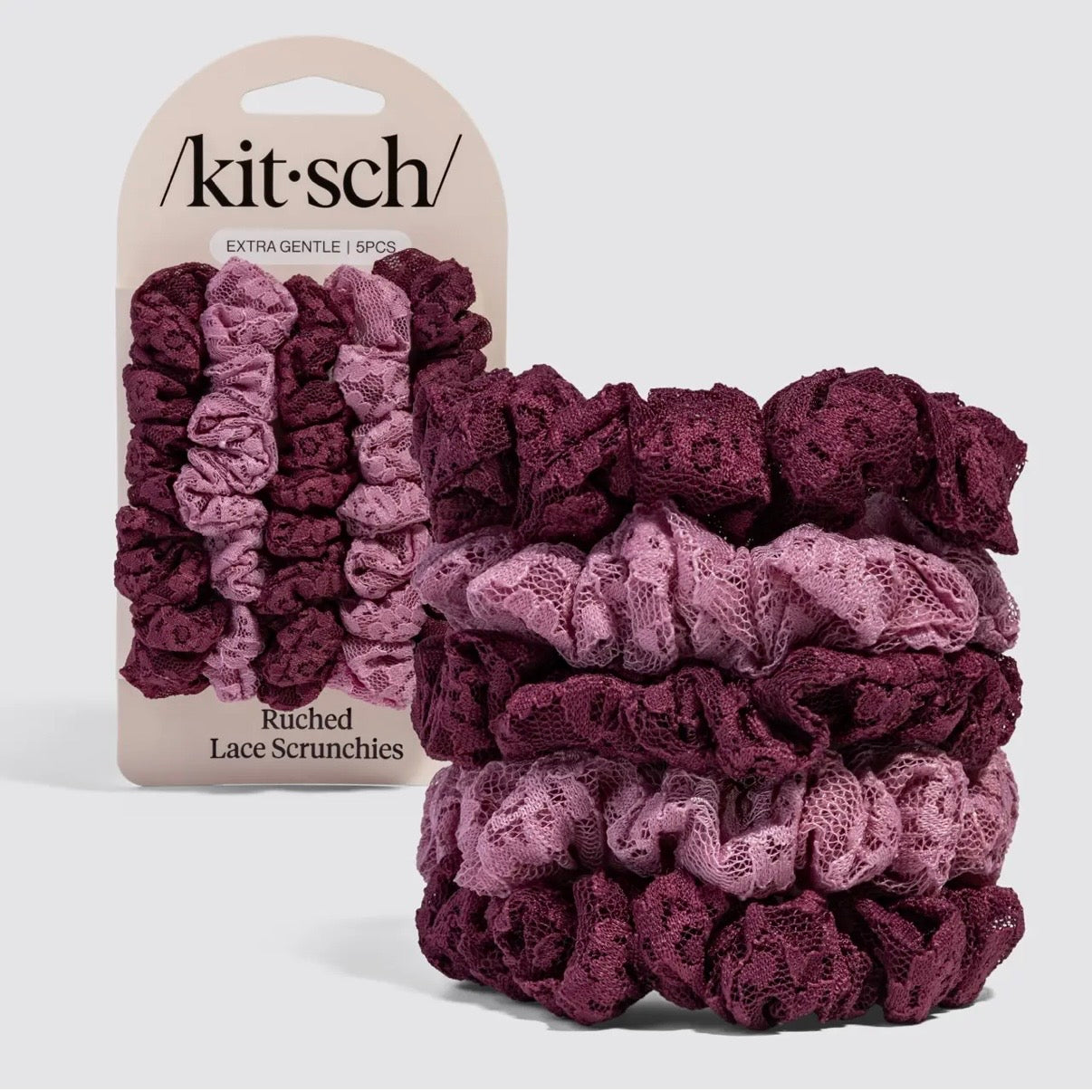 / Kit • sch / Ruched Lace Scrunchie-5pc