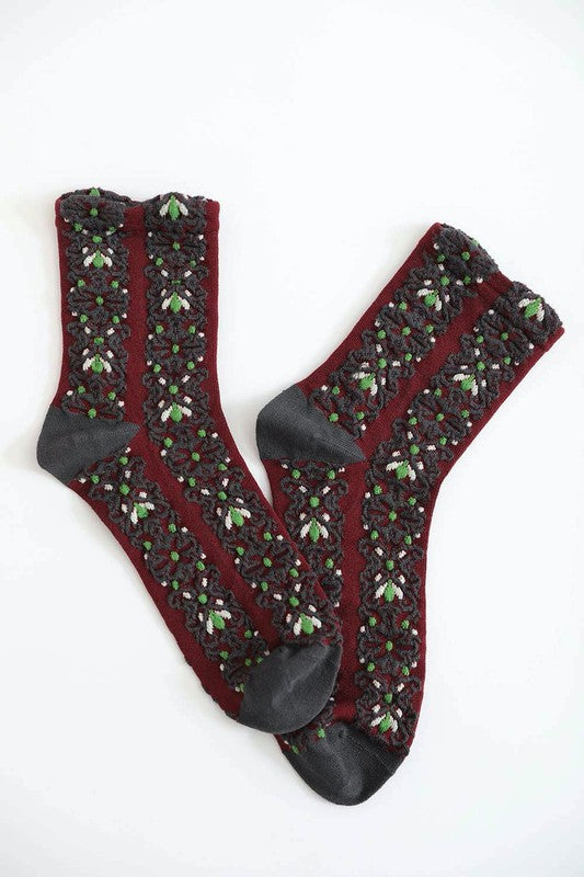 Stevie Embroidered Socks