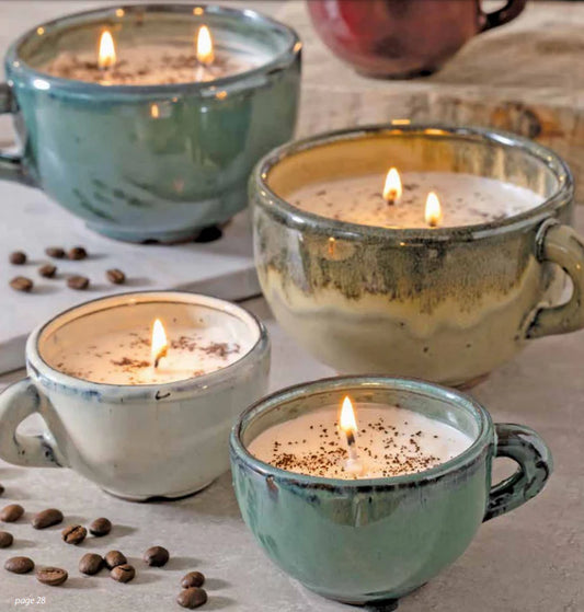 Swan Creek Stoneware Coffee Cup Candle - Small