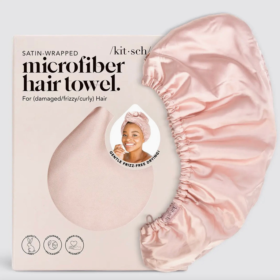 / Kit•sch / Satin-Wrapped Hair Towel