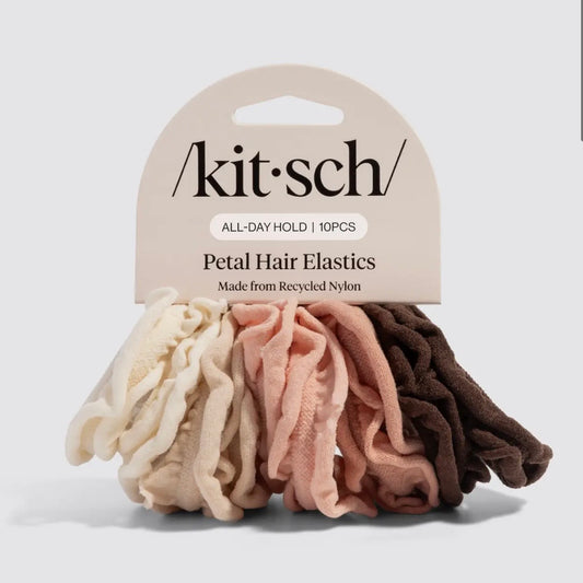 / Kit • sch / Recycled Fabric Petal Hair Elastics 10pc Set