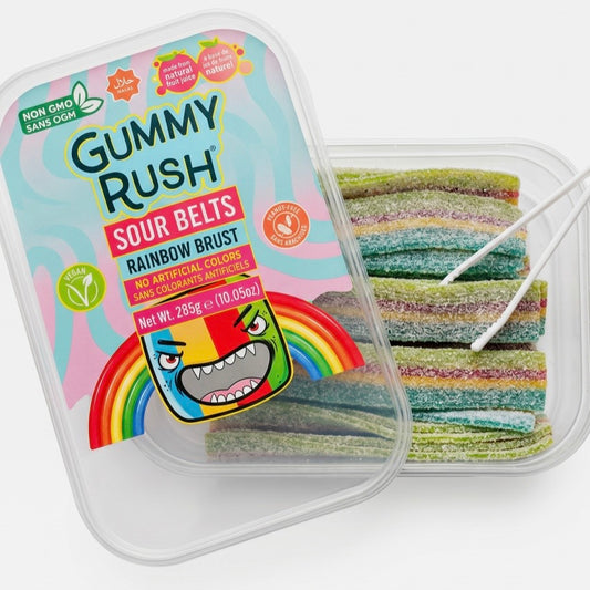 Gummy Rush Sour Belts- 10 oz