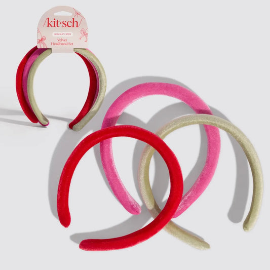/ Kit • sch / Holiday Velvet Headband 3pc Set