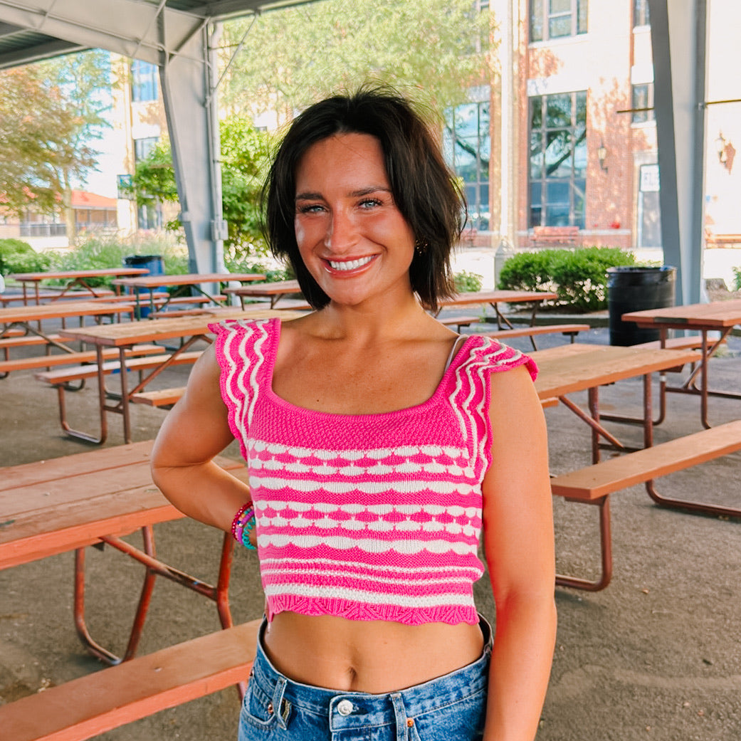 Crochet Knit Crop Top