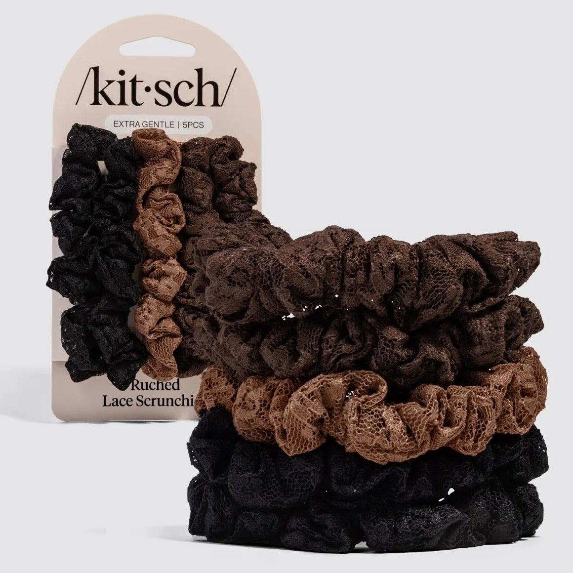 / Kit • sch / Ruched Lace Scrunchie-5pc