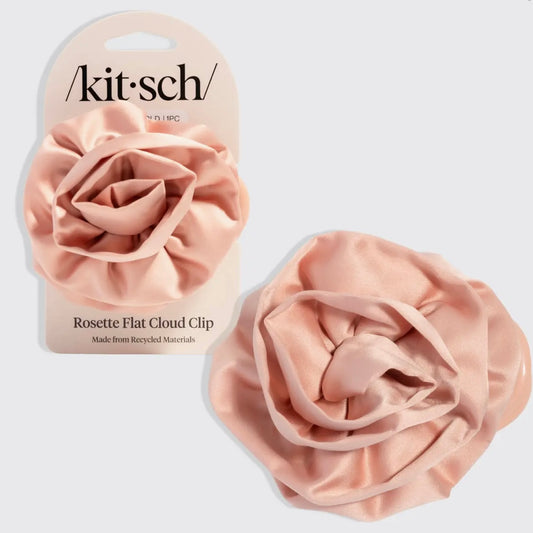 / Kit • sch / Satin Rosette Medium Flat Cloud Clip