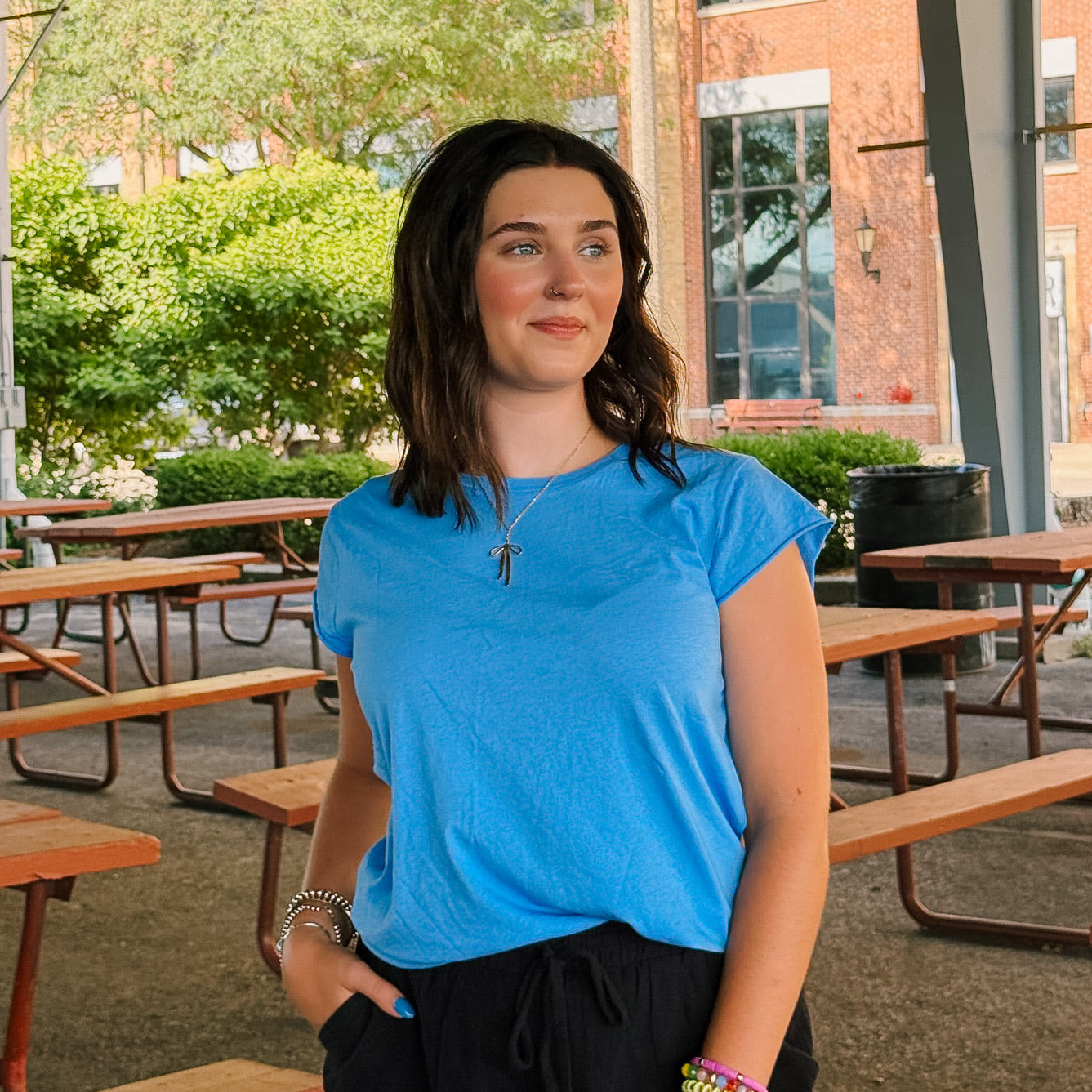 Cap Sleeve T Shirt