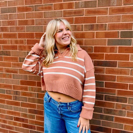 Collared Crop Sweater