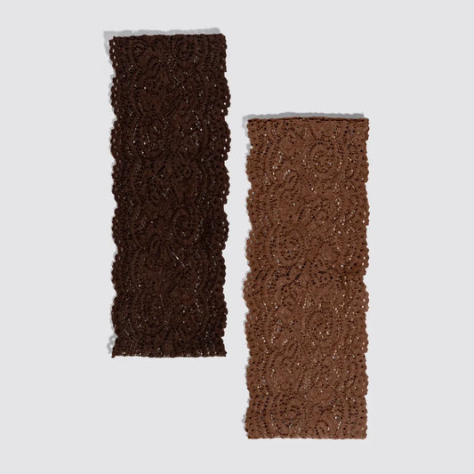 / Kit • sch / Wide Lace Elastic Headband-2pc