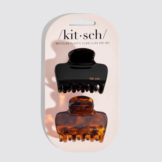 / Kit • sch / Black & Tort Cloud Claw Clips-2pc