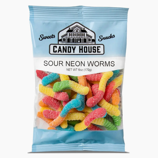 Candy House Sour Gummi Neon Worms